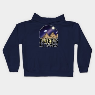 Aliens at Work Kids Hoodie